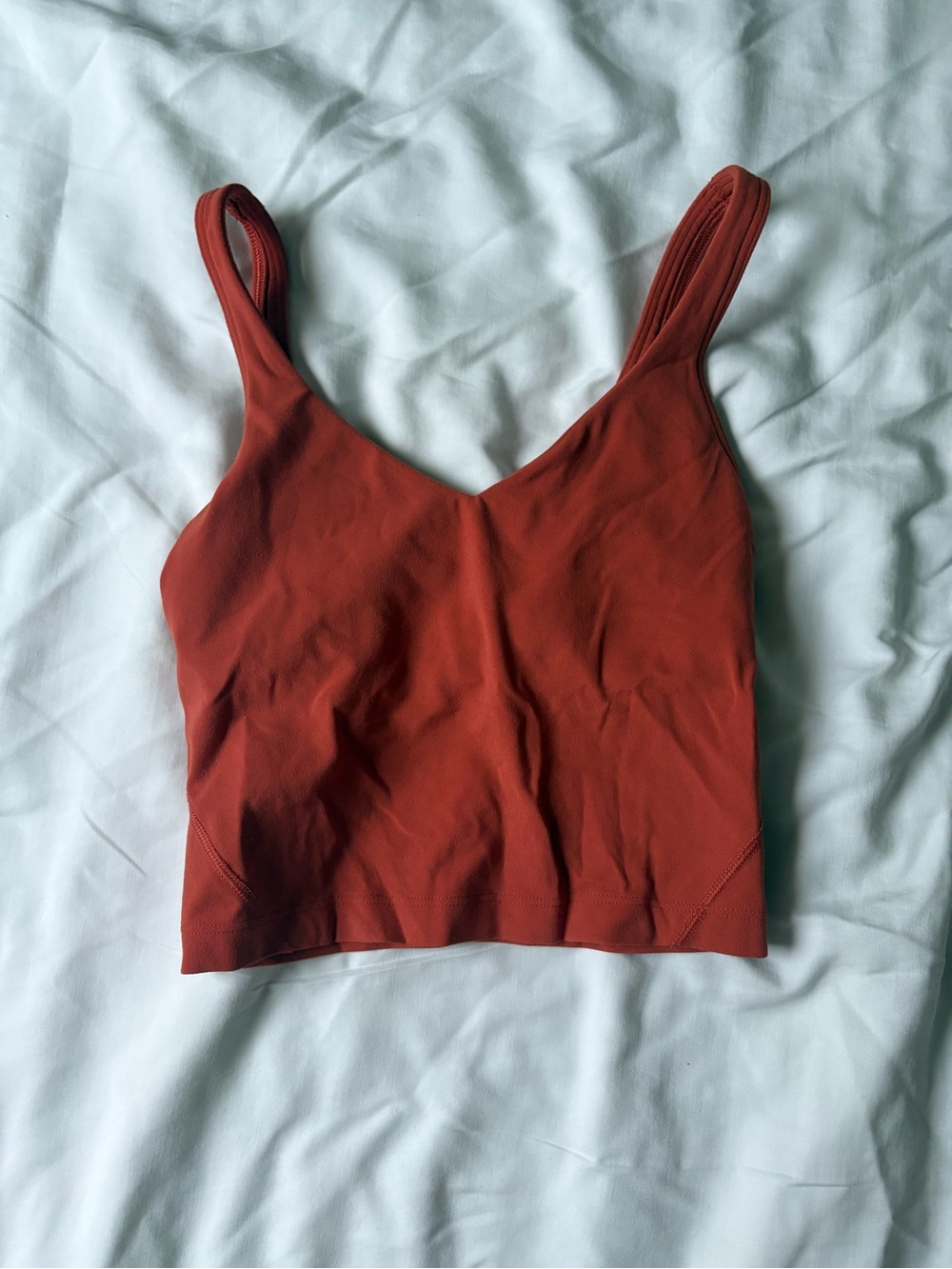 Rust Red Cropped Tank Top